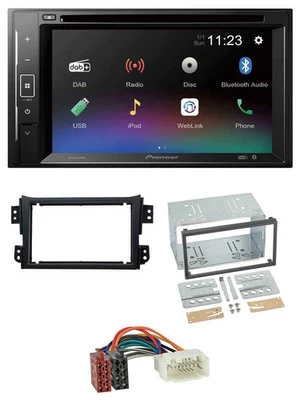 Pioneer Bluetooth MP3 USB 2DIN DAB DVD Autoradio für Opel Agila B Suzuki Splash - Bild 1 von 4
