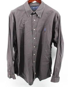 Polo Ralph Lauren Hemd einfarbig schwarz Herren XXL Button Down Vintage " - Bild 1 von 10