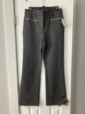 Pantalones para mujer DKNY talla 8 gris carbón tejido bootcut nuevos con etiquetas Foto 1 de 4
