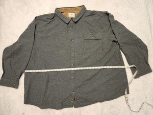 Legendary Whitetails Buck Camp Shirt Jacket Mens 5XL Grey Flannel Big And Tall - Picture 1 of 11