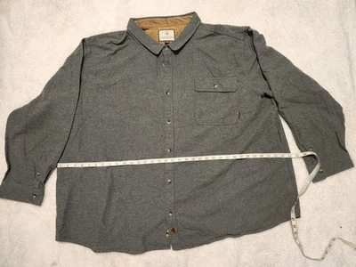 Legendary Whitetails Buck Camp Shirt Jacket Mens 5XL Grey Flannel Big And Tall - Image 1 of 4