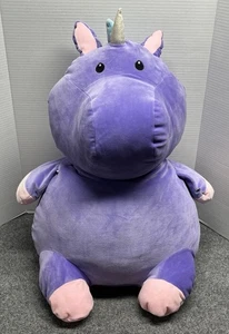 Animal Adventure Púrpura 24" Peluche Unicornio Hipopótamo Peluche - Imagen 1 de 5