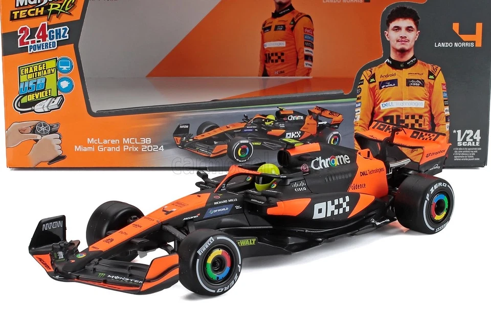 1/24 MAISTO - McLAREN - F1  MCL38 TEAM MCLAREN N 4 WINNER MIAMI GP 2024 82359-RC - Immagine 1 di 1