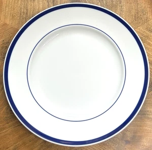 BRASSERIE BLUE Set of 2 Dinner Plates 11" Williams Sonoma Japan Restaurant Ware - Picture 1 of 4