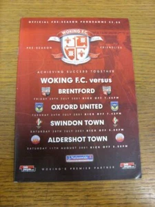 20/07/2001 Woking v Brentford & 24/07/2001 Oxford United & 28/07/2001 Swindon To - Picture 1 of 1