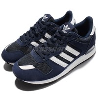 adidas Originals Menâs ZX 750 trainers suede navy blue & white G40159 | eBay