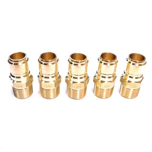 (5PC) Foster 75MPB ST Series 3/4" Male NPT Brass Plug Quick Straight Thru FST - Picture 1 of 4