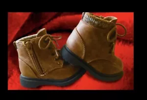 Infant/toddler GIRL Hi-top Sweater Rim Boot,Faux Leather,Gold Dusted SIZE 3(3-6M - Picture 1 of 12