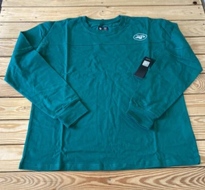 NFL Team Apparel NWT Women’s New York Jets Long Sleeve Shirt Size XL Green DK - Picture 1 of 9