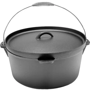 Cuisiland 16QT Cast Iron Dutch Oven with Lip Lid & Bail Handle – Extra Large ... - Picture 1 of 8