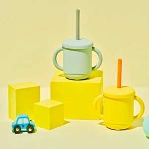Glasslock Baby Silicone Straw Cup 2EA FDA Approval - Picture 1 of 10