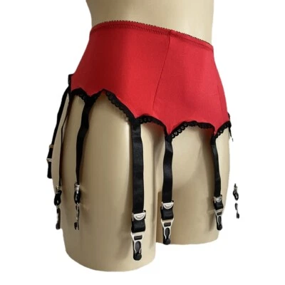 Alacki Plain Color 10 Straps Suspender Belt Vintage Garter Belts - Image 1 of 4