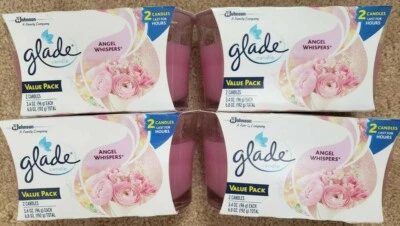 Vela de aceite perfumada ambientador 4 GLADE, susurros de ángel 3,8 OZ 2 PAQUETES DOBLES Foto 1 de 2