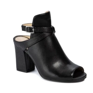 Andrew Geller Bella Peep Toe Bootie Sz. 8.5 Black - Picture 1 of 12