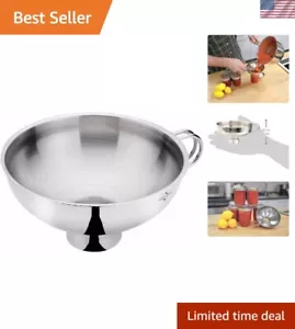 Heavy-Duty 18/10 Stainless Steel Funnel - 5-Inch Wide for Kitchen Efficiency - Picture 1 of 8