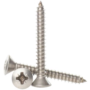 No4,6,7,8,10 A2 STAINLESS POZI RAISED COUNTERSUNK SELF TAPPING SCREWS TAPPERS - Picture 1 of 1