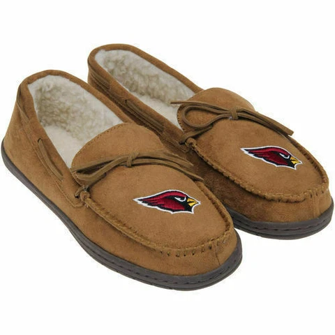 NFL Arizona Cardinals Men's Moccasin Slipper, Tan Cover