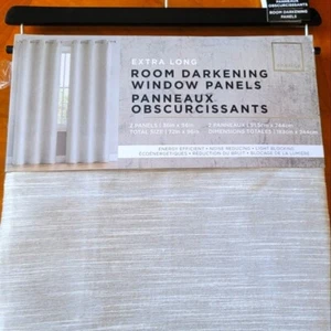 New DKNY Extra Long Room Darkening Window Curtains 96" - Picture 1 of 5