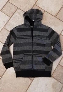 Boys Zoo York Sherpa Lined Hooded Sweat Jacket Hoodie sz. 10-12 M euc - Picture 1 of 4