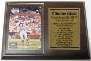 Cincinnati Bengals Boomer Esiason Pro Set Fußball Karte Plakette - Bild 1 von 1
