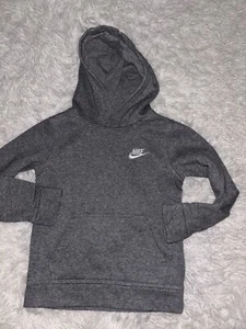 Nike kids sz. 6 classic gray logo hoodie. Great quality, cute - Picture 1 of 7