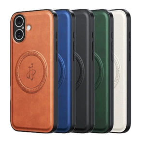 Magnetic Leather TPU Case For iPhone 12 13 14 15 16 16e Plus Pro Max Stand Cover - Picture 1 of 12