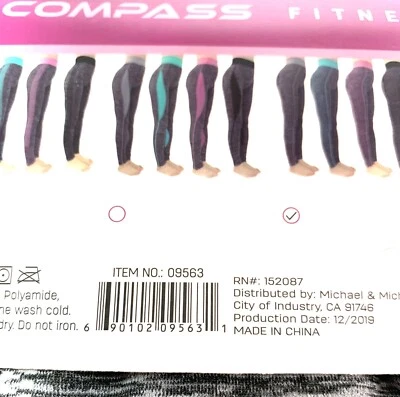 NUEVAS Leggings Brújula Fitness Yoga Talla Única Para La Más Deportivas Chic Gris Z1 Foto 1 de 4