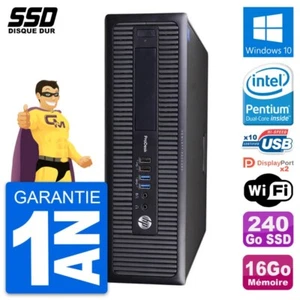 PC HP ProDesk 600 G1 SFF Intel Pentium G3220 RAM 16Go SSD 240Go Windows 10 Wifi - Imagen 1 de 7