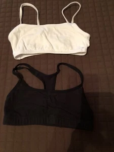 Fruit Of The Loom Girls Band Size 34 Black & White 2-Pack Beginner Training Bras - Picture 1 of 4