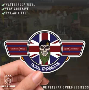 Royal Engineer UV Laminated Vinyl Sticker - Wings - Picture 1 of 5