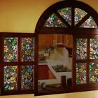 Static Cling Cover Stained Floral Window Film Glass Sticker Privacy Modern Decor