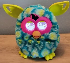 Hasbro 2012 Furby Boom Blue and Green Feather Pattern-Interactive Talking Toy - Picture 1 of 11
