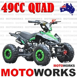 49CC SPORTS QUAD BIKE ATV BUGGY KIDS 4 WHEELER POCKET PIT DIRT BIKE GREEN - Picture 1 of 9