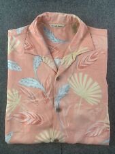 TOMMY BAHAMA Mens Short Sleeve Silk Blend Floral Shirt Size M Multicolor