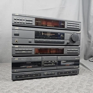 JVC DR-E53L Estéreo Doble Cassette Deck Receptor Amplificador Ecualizador Gráfico - Imagen 1 de 16
