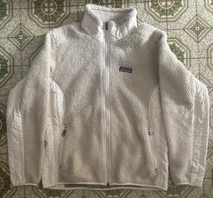 Chaqueta Sherpa Patagonia Synchilla Polar Cremallera Completa Marfil Para Mujer Talla Grande - Imagen 1 de 7