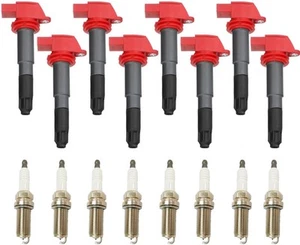 Ignition Coil & Spark Plugs For Porsche Cayenne 4.8L 08-18 Panamera 4.8L 10-16 - Imagen 1 de 6