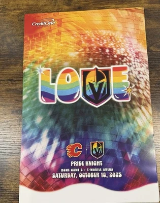 Плакат игровой Vegas Golden Knights vs Calgary Flames 10/18/25 - Pride Knight - Изображение 1 из 2