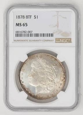 1878 8TF Morgan Silver Dollar $ MS65 NGC 947502-3 - Image 1 of 4