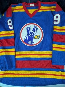 Camiseta deportiva de hockey vintage de los años 70 NHL ProJoy Kansas City Scouts Wilf Paiement, talla L - Imagen 1 de 5