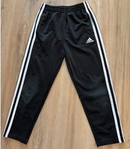 Adidas Track Pants 3-Stripe Athletic Training Black White Size 6 - Picture 1 of 5