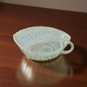 Vintage Opalescent Hobnail Glass Heart Trinket Candy Serving Dish, 6.5" - Picture 1 of 9