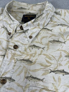 Woolrich Camicia Uomo 2XL Wasabi Tonno Tropicale Camp Bottoni Manica Corta - Foto 1 di 9
