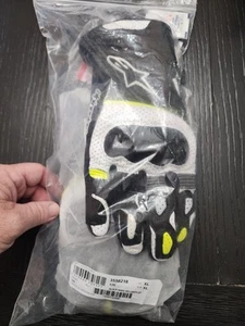 GUANTES DE CUERO ALPINESTARS SP-2 V2 XL NEGRO BLANCO HARINA AMARILLO 🔥 - Imagen 1 de 7