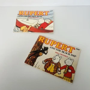 2 X Rupert And The Secret Boat Rupert And The Black Imp By Mike Trumble - Picture 1 of 20