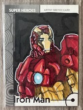 2013 MARVEL FLEER RETRO 1/1 SKETCH CARD #22 - IRON MAN