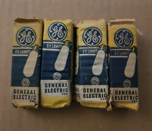 4 GE FG 828-X TUBULAR SPECIALTY LAMP LIGHT BULBS 25W 6V *NOS* - Picture 1 of 2