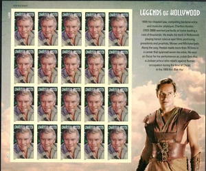 CHARLTON HESTON STAMP SHEET ~ SCOTT #4892 FOREVER, 2014 LEGENDS OF HOLLYWOOD - Picture 1 of 1