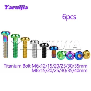 6 pz Fermi a vite esagonali piatti bullone in titanio M6 M8 12 15 20 25 35 40 mm - Foto 1 di 7