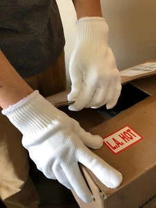 Standard White Polyester/Cotton Work Gloves Large 12/pack - Picture 1 of 6